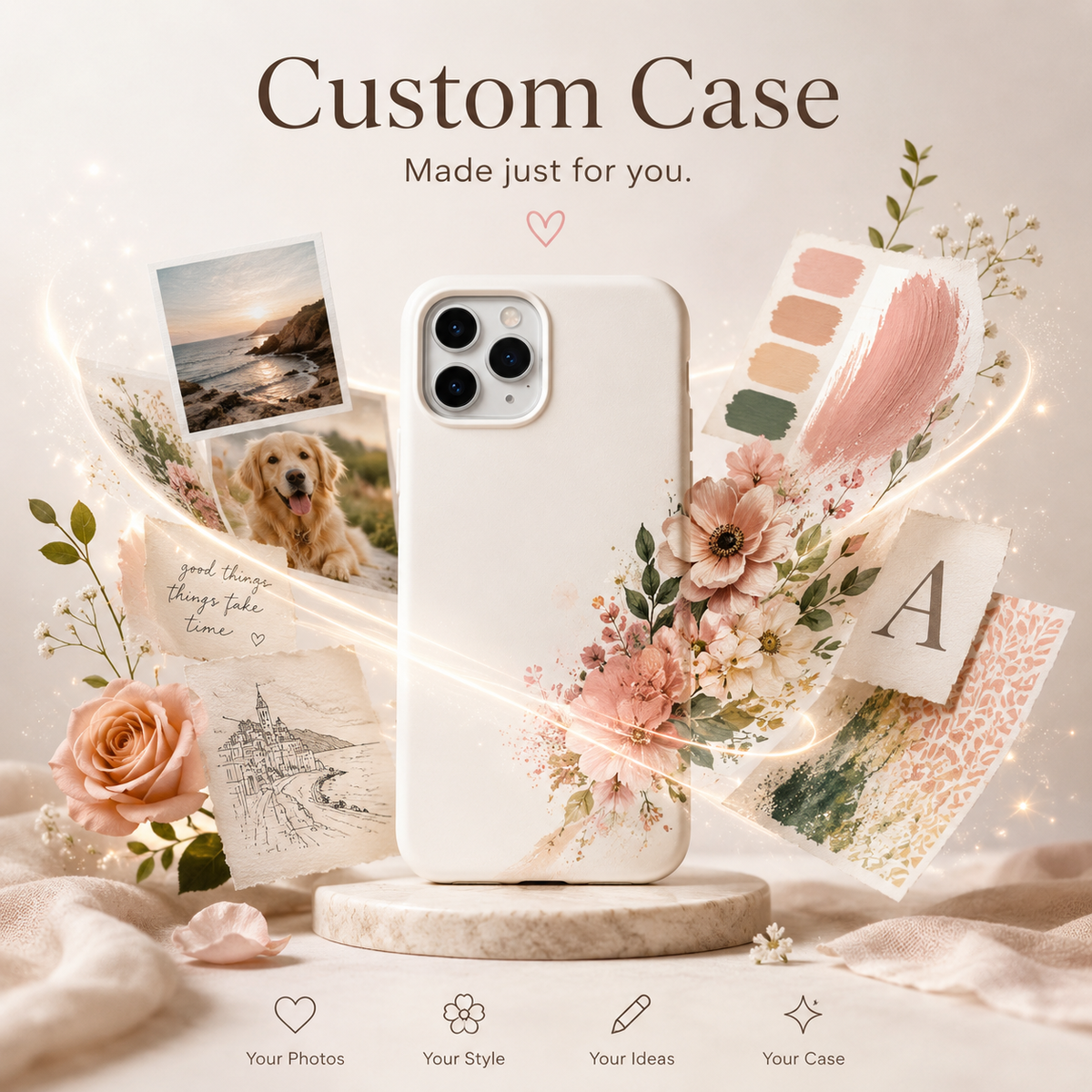 Custom Case — Personalized Phone Case WITHOUT Integrated QR Code
